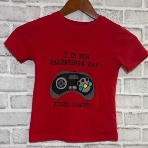4/$20 George Red Valentine's Day Video Game Controller T-Shirt, size 6